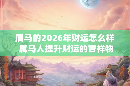属马的2026年财运怎么样 属马人提升财运的吉祥物 属马的2026年财运怎么样 属马人提升财运的吉祥物
