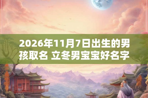 2026年11月7日出生的男孩取名 立冬男宝宝好名字