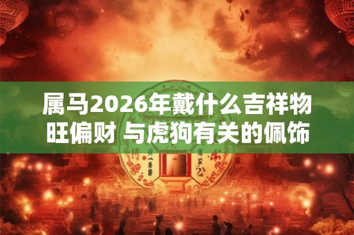 属马2026年戴什么吉祥物旺偏财 与虎狗有关的佩饰