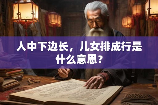 人中下边长，儿女排成行是什么意思？