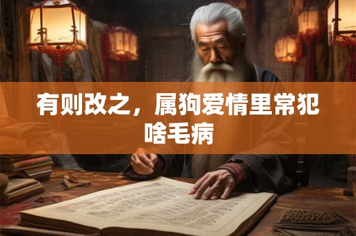 有则改之，属狗爱情里常犯啥毛病