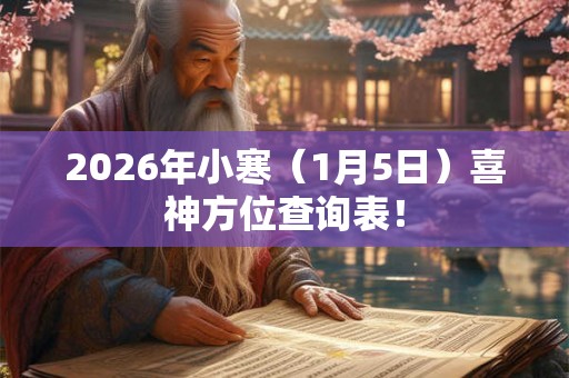 2026年小寒（1月5日）喜神方位查询表！