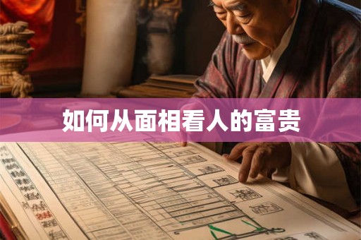 如何从面相看人的富贵