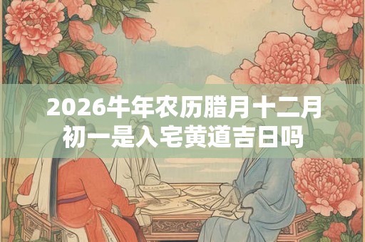 2026牛年农历腊月十二月初一是入宅黄道吉日吗 2026牛年农历腊月十二月初一是入宅黄道吉日吗