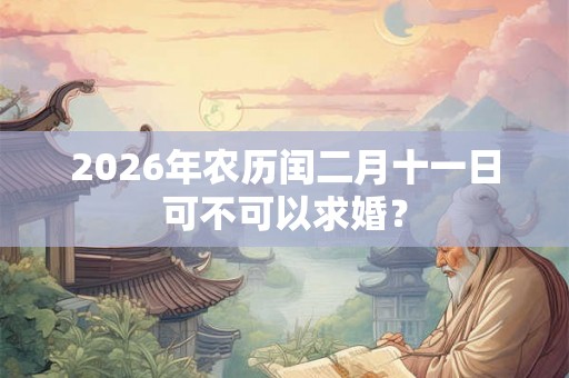 2026年农历闰二月十一日可不可以求婚? 2026年农历闰二月十一日可不可以求婚?