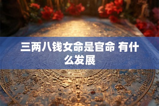 三两八钱女命是官命 有什么发展