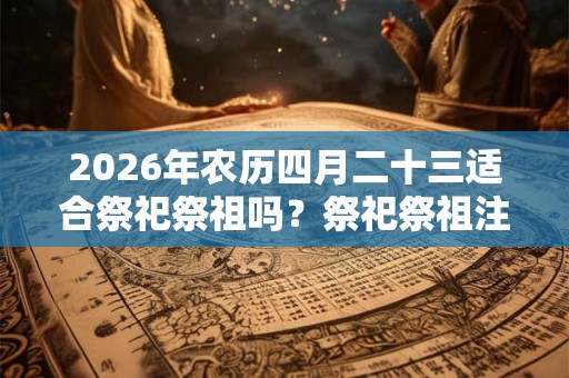 2026年农历四月二十三适合祭祀祭祖吗？祭祀祭祖注意事项