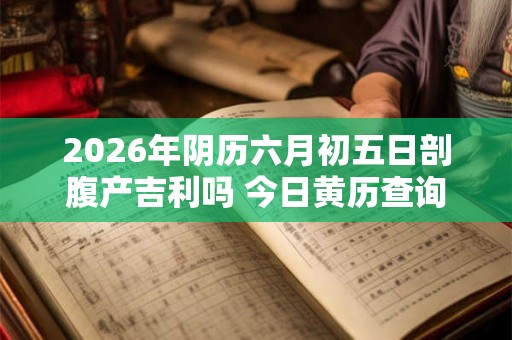 2026年阴历六月初五日剖腹产吉利吗 今日黄历查询 2026年阴历六月初五日剖腹产吉利吗 今日黄历查询
