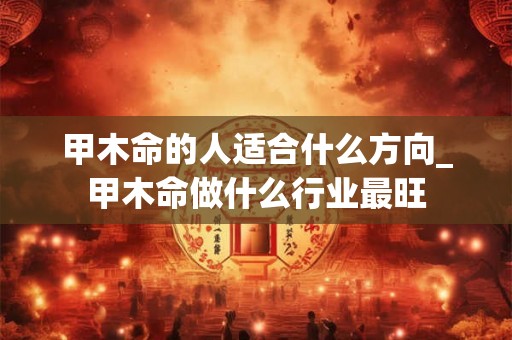 甲木命的人适合什么方向_甲木命做什么行业最旺