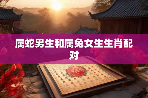 属蛇男生和属兔女生生肖配对
