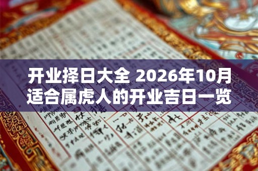 开业择日大全 2026年10月适合属虎人的开业吉日一览表