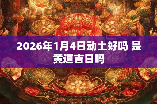 2026年1月4日动土好吗 是黄道吉日吗