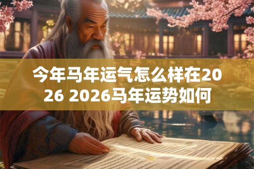 今年马年运气怎么样在2026 2026马年运势如何