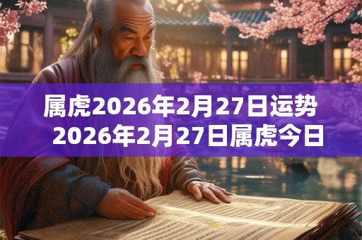 属虎2026年2月27日运势  2026年2月27日属虎今日运势