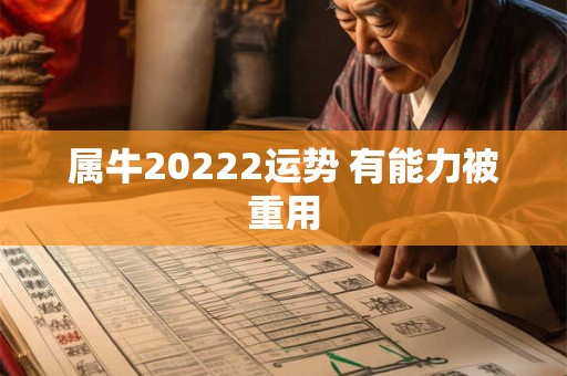 属牛20222运势 有能力被重用