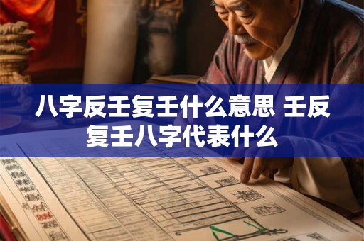 八字反壬复壬什么意思 壬反复壬八字代表什么