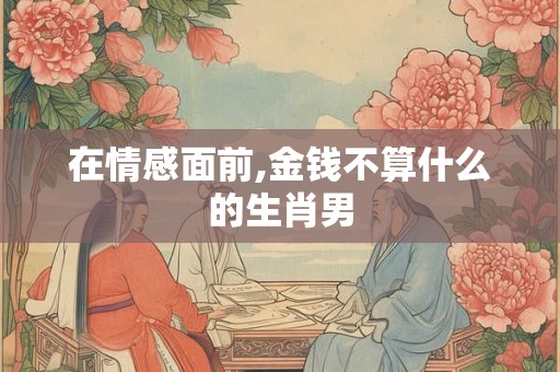 在情感面前,金钱不算什么的生肖男