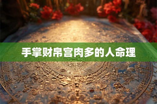 手掌财帛宫肉多的人命理