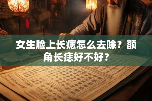 女生脸上长痣怎么去除？额角长痣好不好？