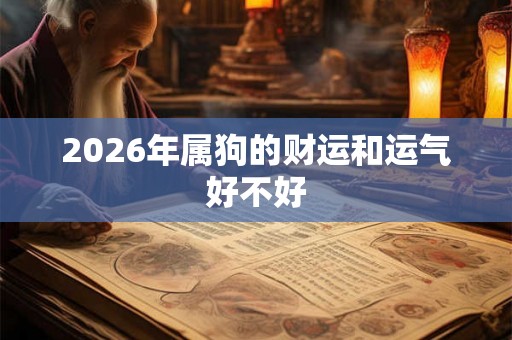 2026年属狗的财运和运气好不好