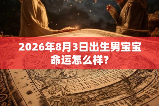 2026年8月3日出生男宝宝命运怎么样? 2026年8月3日出生男宝宝命运怎么样?