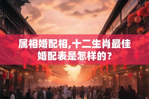 属相婚配相,十二生肖最佳婚配表是怎样的？