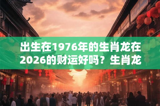 出生在1976年的生肖龙在2026的财运好吗？生肖龙的本命佛是谁？
