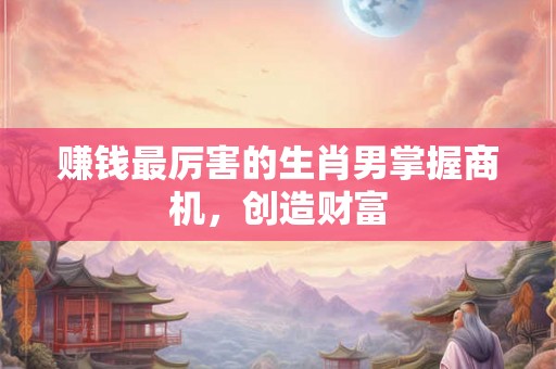 赚钱最厉害的生肖男掌握商机，创造财富