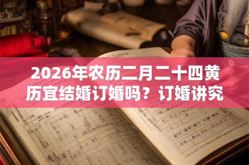 2026年农历二月二十四黄历宜结婚订婚吗?订婚讲究什么? 2026年农历二月二十四黄历宜结婚订婚吗?订婚讲究什么?