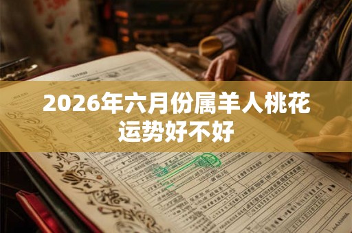 2026年六月份属羊人桃花运势好不好