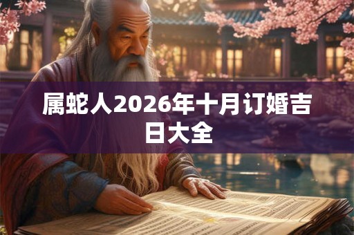 属蛇人2026年十月订婚吉日大全