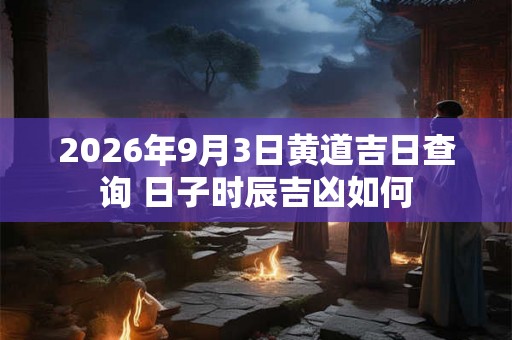 2026年9月3日黄道吉日查询 日子时辰吉凶如何