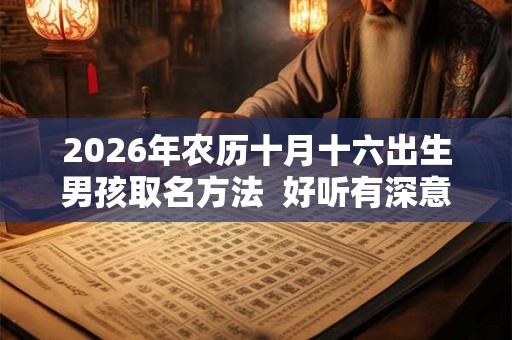 2026年农历十月十六出生男孩取名方法  好听有深意的名字