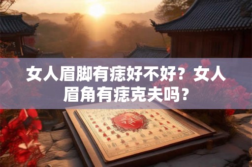 女人眉脚有痣好不好？女人眉角有痣克夫吗？