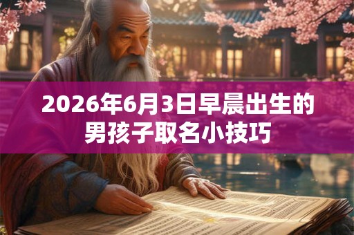 2026年6月3日早晨出生的男孩子取名小技巧 2026年6月3日早晨出生的男孩子取名小技巧