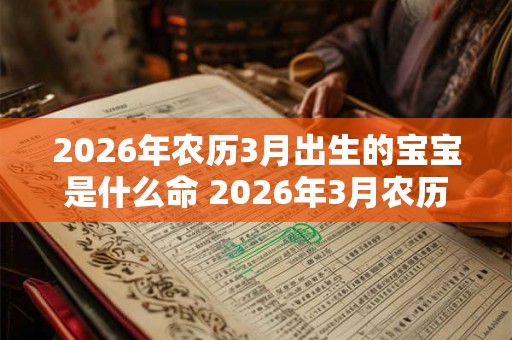 2026年农历3月出生的宝宝是什么命 2026年3月农历宝宝命运如何
