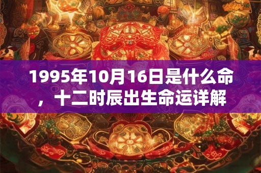 1995年10月16日是什么命，十二时辰出生命运详解