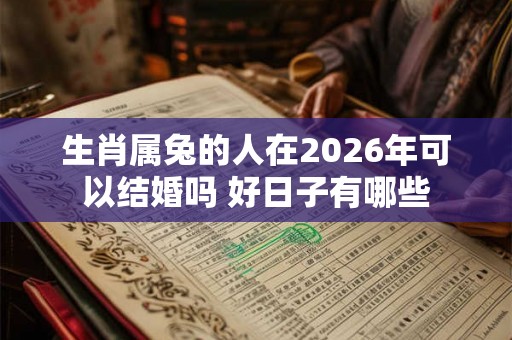 生肖属兔的人在2026年可以结婚吗 好日子有哪些