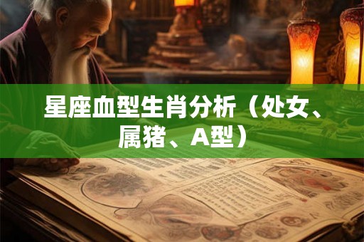 星座血型生肖分析（处女、属猪、A型）