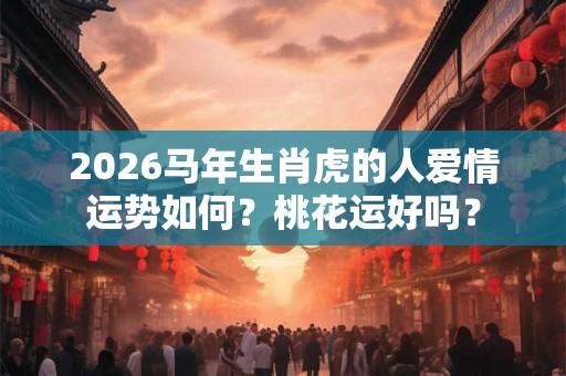 2026马年生肖虎的人爱情运势如何？桃花运好吗？