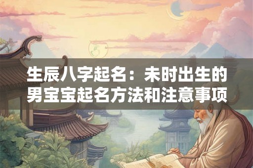 生辰八字起名：未时出生的男宝宝起名方法和注意事项