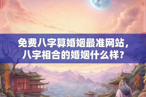 免费八字算婚姻最准网站，八字相合的婚姻什么样？