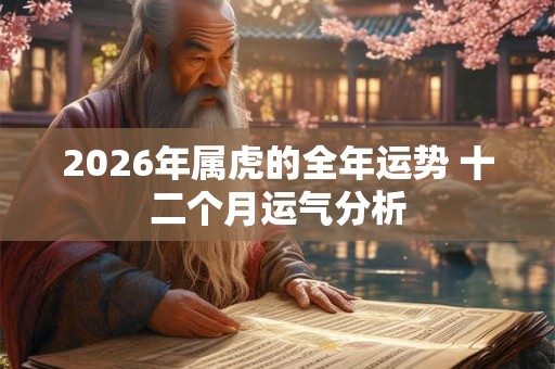 2026年属虎的全年运势 十二个月运气分析