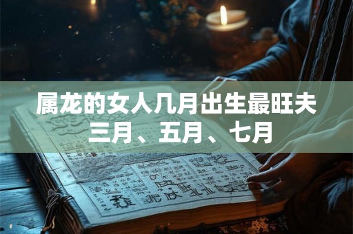 属龙的女人几月出生最旺夫 三月、五月、七月