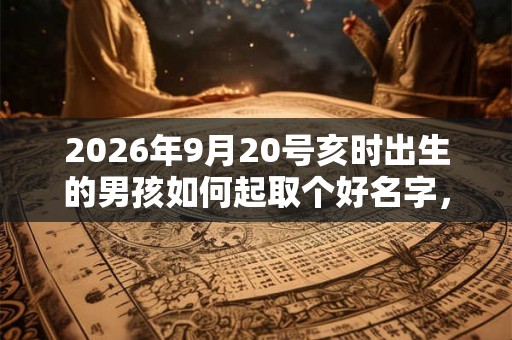 2026年9月20号亥时出生的男孩如何起取个好名字，五行属什么