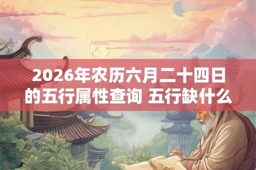 2026年农历六月二十四日的五行属性查询 五行缺什么