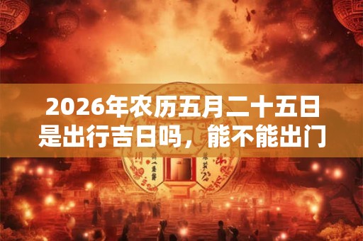 2026年农历五月二十五日是出行吉日吗，能不能出门？