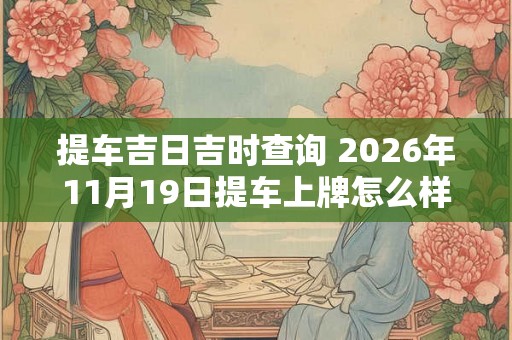 提车吉日吉时查询 2026年11月19日提车上牌怎么样 提车吉日吉时查询 2026年11月19日提车上牌怎么样