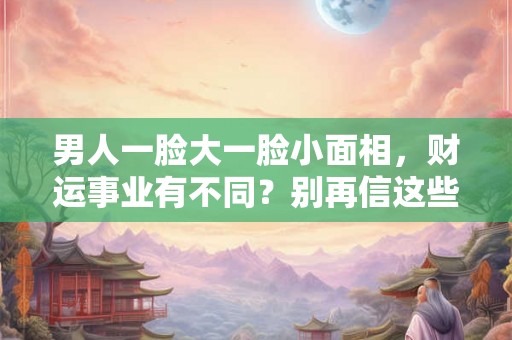 男人一脸大一脸小面相,财运事业有不同?别再信这些了! 男人一脸大一脸小面相,财运事业有不同?别再信这些了!