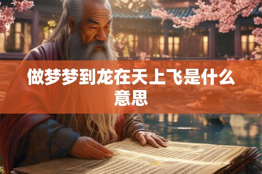 做梦梦到龙在天上飞是什么意思